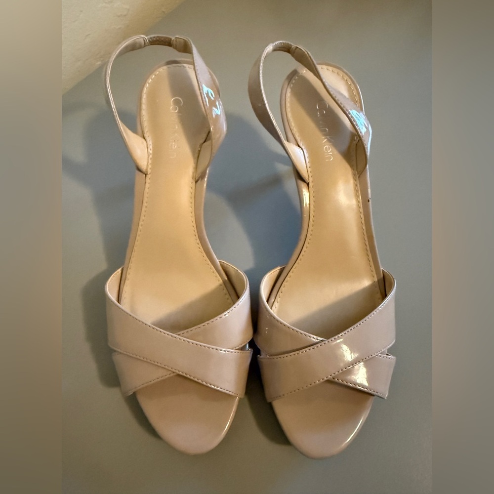 Calvin Klein Lucette Heels with Crisscross Design -Size 7.5 Women
